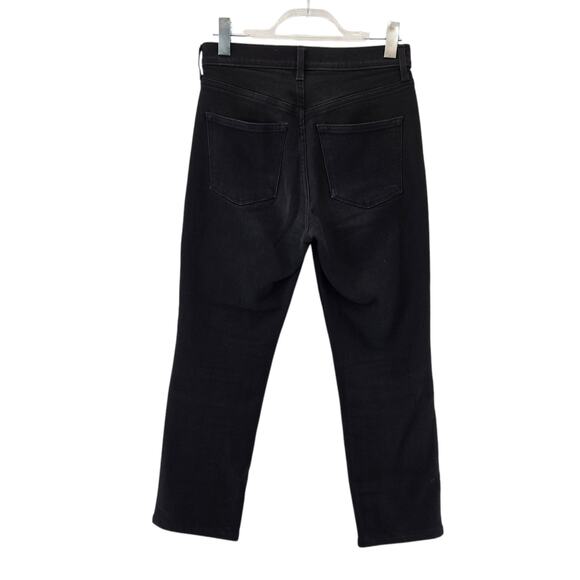 AYR Jeans Womens 26 Straight Leg Cropped Black Stretch Copper Tone Hardware USA - Picture 3 of 12
